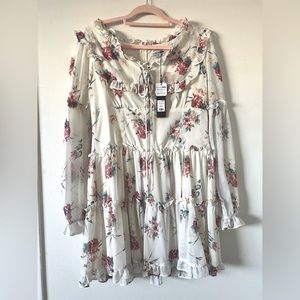 Flowy Floral Pilgrim Mini Dress Size XL